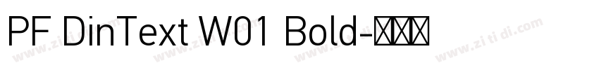 PF DinText W01 Bold字体转换